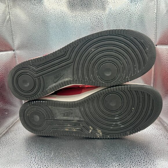 Size 12 Nike Air Force 1 Low Mens Fusion Red Lace-Up Athletic Sneaker 488298-611 - Picture 10 of 11